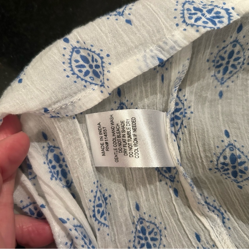 THML Anthropologie Blue and White Blouse - Picture 6 of 7